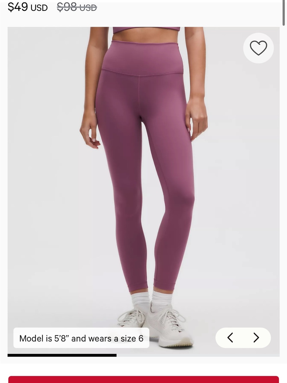 lululemon athletica High-Rise Mauve Leggings